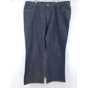 Monroe & Main Womens Relaxed Fit Dark Wash Denim Jeans Size 24W/32 Straight Leg